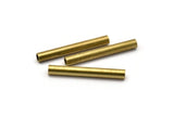 Industrial Tube Bead, 10 Raw Brass Industrial Tube Findings, (40x5mm) Brc186--r032