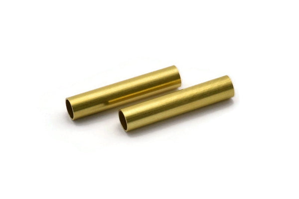 Raw Brass Tubes, 25 Raw Brass Industrial Long Tube Findings, (30x6mm) Brc185--r031