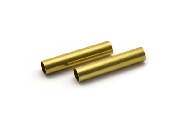 Raw Brass Tubes, 25 Raw Brass Industrial Long Tube Findings, (30x6mm) R031