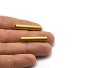 Raw Brass Tubes, 25 Raw Brass Industrial Long Tube Findings, (30x6mm) R031