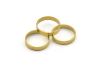 Brass Band Ring - 24 Raw Brass Ring Settings (20.5mm) Hole Size : 19mm Bs-1136--R011