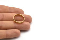 Brass Band Ring - 24 Raw Brass Ring Settings (20.5mm) Hole Size : 19mm Bs-1136--R011