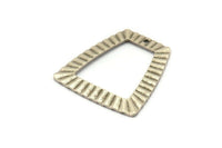 Silver Rectangle Charm, 2 Antique Silver Plated Rectangle Charms With 1 Hole, Pendants, Earrings, Findings (36x34x1mm) D895 H0850