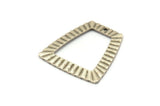 Silver Rectangle Charm, 2 Antique Silver Plated Rectangle Charms With 1 Hole, Pendants, Earrings, Findings (36x34x1mm) D895 H0850