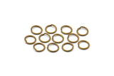 7mm Jump Ring - 100 Antiqued Brass Jump Rings (7x0.80mm) A0336
