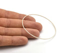 60 mm Gümüş Yüzükler - 12 Antik Gümüş Pirinç Daire Bağlantı Parçası (60x0,80 mm) BS 1112 H0342