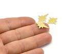 Brass Pole Star Blank, 12 Textured Raw Brass, Brass Blanks, Pole Star Blanks (20x15x0.80mm) M02554
