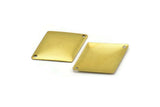 Brass Cambered Rhombus, 40 Raw Brass Diamond Charms, Pendant, Findings With 2 Holes (33x25mm) D0207--y024