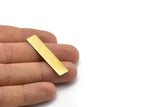Brass Rectangle Bar, 12 Raw Brass Rectangle Stamping Blanks (42x9x0.70mm) C001