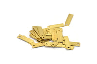 Raw Brass Charm, 25 Raw Brass Charms (4x15mm) a0835