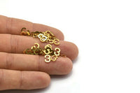 Brass 3-E Chain Connector, 50 Raw Brass Chain Connectors (8x5mm)  Brs 8124 L032