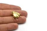 Tiny Bug Charm, Raw Brass Bug Fly Insect Charms (29x22x5.5mm) N0495