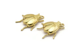 Tiny Bug Charm, Raw Brass Bug Fly Insect Charms (29x22x5.5mm) N0495