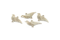 Silver Bird Connector, 25 Antique Silver Plated Brass Bird Connectors With 2 Loops (22x13mm) Brs 1047 A0381