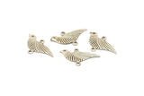 Silver Bird Connector, 25 Antique Silver Plated Brass Bird Connectors With 2 Loops (22x13mm) Brs 1047 A0381