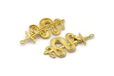Brass Sword Charm, Raw Brass Sword Charms With 1 Loop, Snake Sword (47x22mm) N1643