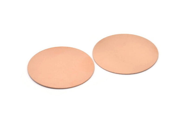 Copper Round Blank, Raw Copper Stamping Blank, Stamping Tags (50x0.80mm) M02628