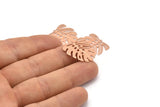 Rose Gold Monstera Charm, 6 Rose Gold Plated Brass Monstera Leaf Charms With 1 Loop, Pendants, Earrings, Findings (21x22x0.5mm) D0706 Q0753