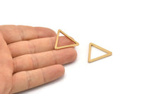 Gold Triangle, 2 Gold Plated Brass Triangle Rings, Gold Charms (27x2mm) D0014 Q0300