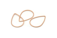 Rose Gold Drop Connector, 6 Rose Gold Plated Drop Connectors (32x22x1mm) Bs 1140 Q0323