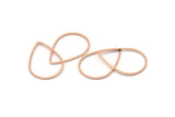 Rose Gold Drop Connector, 6 Rose Gold Plated Drop Connectors (32x22x1mm) Bs 1140 Q0323