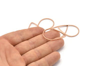 Rose Gold Drop Connector, 6 Rose Gold Plated Drop Connectors (32x22x1mm) Bs 1140 Q0323