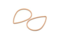 Rose Gold Drop Connector, 6 Rose Gold Plated Drop Connectors (32x22x1mm) Bs 1140 Q0323