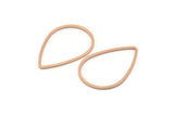 Rose Gold Drop Connector, 6 Rose Gold Plated Drop Connectors (32x22x1mm) Bs 1140 Q0323