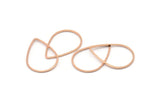 Rose Gold Drop Connector, 6 Rose Gold Plated Drop Connectors (32x22x1mm) Bs 1140 Q0323