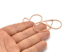 Rose Gold Drop Connector, 6 Rose Gold Plated Drop Connectors (32x22x1mm) Bs 1140 Q0323
