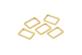 Açık Dikdörtgen Konnektör, 24 Altın Kaplama Pirinç Dikdörtgen Konnektör, Charm (9x13x0,8 mm) D0327 Q0628