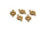 Brass Flower Finding, 25 Raw Brass Flower Findings 12x7.5mm Dh-01 D0238--Y230
