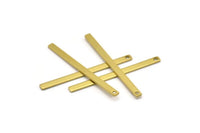 Minimalist Necklace Bar, 30 Raw Brass Bars (45x3x1mm) Brc 156--a0828