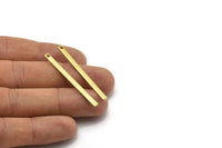 Minimalist Necklace Bar, 30 Raw Brass Bars (45x3x1mm) Brc 156--a0828
