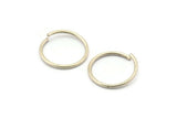 20mm Jump Ring - 12 Antique Silver Plated Brass Jump Rings (20x1.5mm) D0234