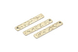 Silver Rectangle Charm, 12 Antique Silver Plated Brass Rectangle Charms With 1 Hole (30x5x0.80mm) A1737