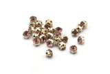 12 Light Amethyst Crystal Rhinestone Beads With 4 Holes Brass Setting for SS24, Charms, Pendants, Earrings - 5.3mm SS24