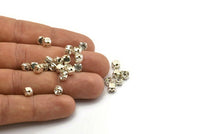 12 Crystal Rhinestone Beads With 4 Holes Brass Setting for SS24, Charms, Pendants, Earrings - 5.3mm SS24