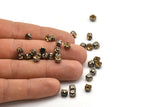 12 Golden Amber Crystal Rhinestone Beads With 4 Holes Brass Setting for SS24, Charms, Pendants, Earrings - 5.3mm SS24