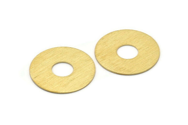 Brass Round Blank, 4 Textured Raw Brass Stamping Blanks, Stamping Tags (30x0.80mm) M02648