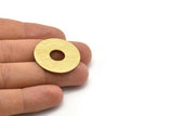 Brass Round Blank, 4 Textured Raw Brass Stamping Blanks, Stamping Tags (30x0.80mm) M02648