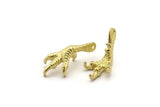 Eagle Paw Pendant, Raw Brass Wild Animal Eagle Claw Charms (34x15mm) N0153