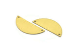 Raw Brass Blank, Raw Brass Semi Circle Blanks With 2 Holes (37x15.5x0.80) N0447