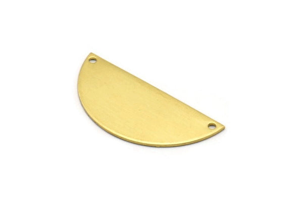 Ham Pirinç Boş, 2 Delikli Ham Pirinç Yarım Daire Boşlar (38x17x0,80) N0448