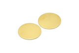 Brass Round Blank, 10 Raw Brass Stamping Blank, Stamping Tags (18x0.80mm) M02673