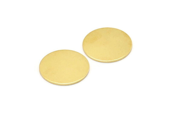 Brass Round Blank, 10 Raw Brass Stamping Blank, Stamping Tags (18x0.80mm) M02673