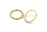 Gold Circle Earring, 2 Gold Plated Brass Circle Stud Earrings (25x2x2mm) E009 A1932