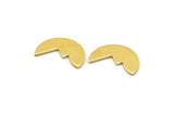 Brass Irregular Blank, 24 Raw Brass Mountain Shaped Blanks, Findings (10x16x0.80mm) M02743
