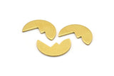 Brass Irregular Blank, 24 Raw Brass Mountain Shaped Blanks, Findings (10x16x0.80mm) M02743