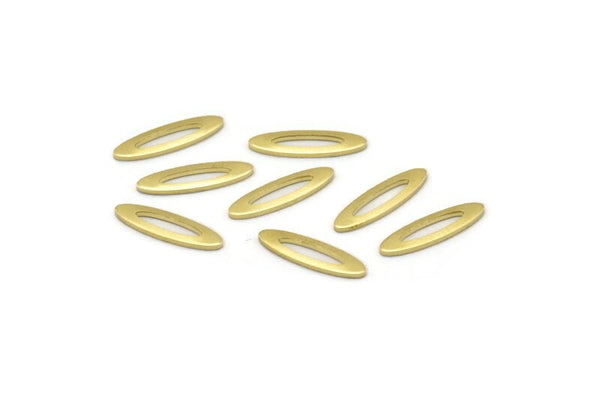 Brass Marquise Blank, 50 Raw Brass Oval Blanks, Stamping Blanks (14x4x0.80mm) M02576